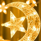 Home Square Moon Star LED Curtain String Lights In Pakistan