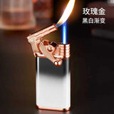 Home Square Refillable Fancy Dual Flame Gun Lighter In Pakistan