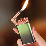 Home Square Refillable Fancy Dual Flame Gun Lighter In Pakistan