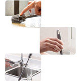 Home Square Silicone Brush Scrubber Glass Cleaner Kitchen Cleaning Tool Long Handle In Pakistan