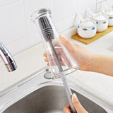 Home Square Silicone Brush Scrubber Glass Cleaner Kitchen Cleaning Tool Long Handle In Pakistan