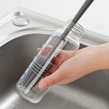 Home Square Silicone Brush Scrubber Glass Cleaner Kitchen Cleaning Tool Long Handle In Pakistan