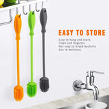 Home Square Silicone Brush Scrubber Glass Cleaner Kitchen Cleaning Tool Long Handle In Pakistan