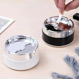 Home Square Stainless Steel Unbreakable Ashtray with Lid In Pakistan