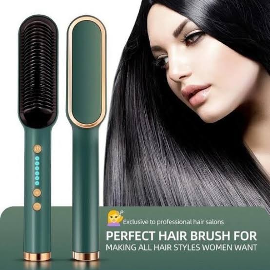 Hqt-909b Electric Professional Hair Straightening Brush (Random Color)