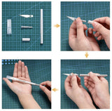 Pen Knife | Detail Precision Cutting Tool | Paper, Model Making, Etching, Carving Cutter With 6 Blades + 1 Handle
