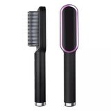 Hair Straightener Iron Brush Straight Hair Comb 2-In-1 Hair Straightener Curling Professional Styling Brush Hair Curler & Straightener For Women (Random Color)