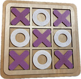 Wooden Tic-Tac-Toe Board Game – Classic XO Strategy Game For Kids, Toddlers, Preschoolers & Adults – Educational, Durable & Portable 30cm Wooden Board – Ideal Birthday Gift, Party Favour & Family Game (Random Color)
