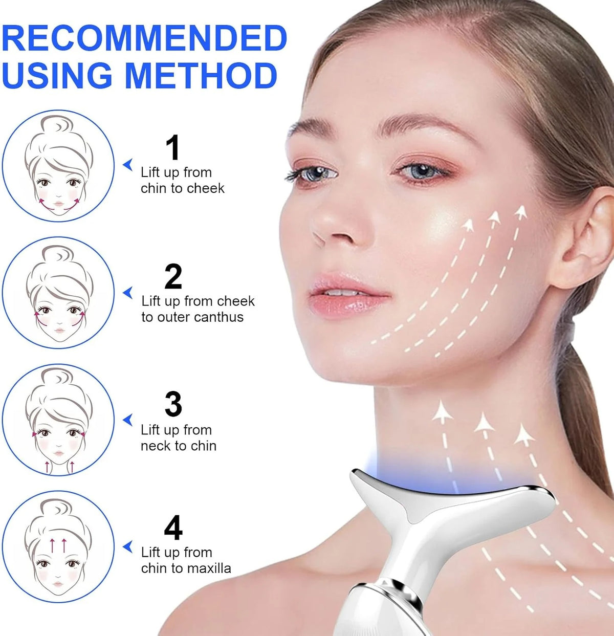 ES-1081 Massager Intense Pulsed Light Wrinkles Reducing Instrument - ESX - Anti Ageing & Reduces Puffiness | Face Massager For Fine Line & Wrinkles - Random Color