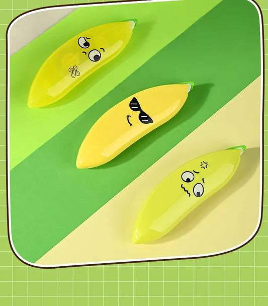 Banana Shaped Correction Tape – Fun & Portable Eraser Tool For Paper, Labels, And More – 14cm