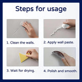 Wall Repair Paste 200gm – White Waterproof Crack Filler With Scraper, Wall Putty & Hole Mending Agent For Damaged Walls And Joints
