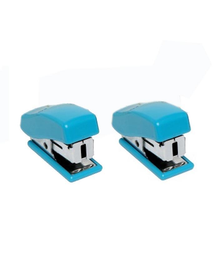 Pack Of 2 Mini Staplers With Pins – Compact, Smooth, And High-Quality Office & School Use (Random Color)