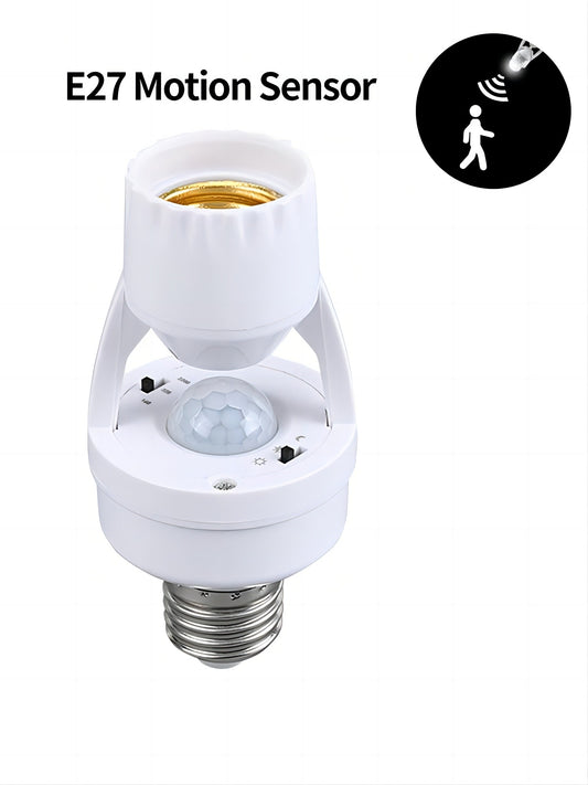 Infrared Motion Sensor Lamp Holder – 360° Smart Light Socket With Automatic On/Off Detection