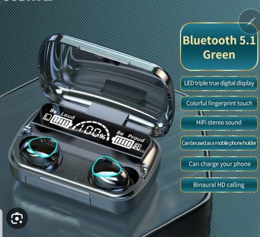 DaMix Original M10 Bluetooth Earbuds – Wireless Earphones With LED Display & Power Bank Case