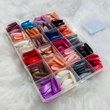 144 PCs Colorful Nails Box| ABS Plastic | Nail Shaper Set (Random Color)