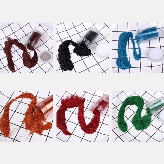 Glitter Powder Bottle Set – Pack Of 12 Different Colors, High-Quality Craft Glitter For DIY, Nail Art, And Decorations