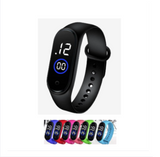 Latest  M4 LED Watch Digital Sports Bracelet for Boys & Girls – Waterproof Touch Display – Random Band Color (Without Box)