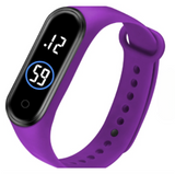 Latest  M4 LED Watch Digital Sports Bracelet for Boys & Girls – Waterproof Touch Display – Random Band Color (Without Box)