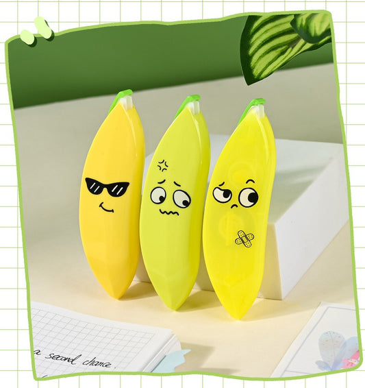Banana Shaped Correction Tape – Fun & Portable Eraser Tool For Paper, Labels, And More – 14cm