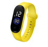 Latest  M4 LED Watch Digital Sports Bracelet for Boys & Girls – Waterproof Touch Display – Random Band Color (Without Box)