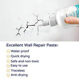Wall Repair Paste 200gm – White Waterproof Crack Filler With Scraper, Wall Putty & Hole Mending Agent For Damaged Walls And Joints