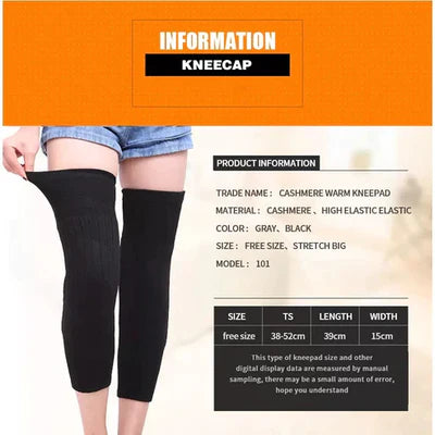 ( Pair ) Unisex Women Men’s Cashmere Wool Knee Brace Pads | Winter Warm Thermal Knee Warmers Velvet Knee Protector (Random Color)
