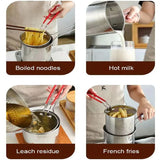 Stainless Steel Deep Fryer Pot With Strainer – Heavy-Duty Frying Pan For Home Kitchen Use – 1200ML Oil Capacity