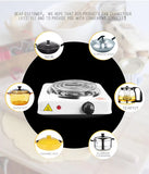 Electric Stove For Cooking - Hot Plate Heat Up In Just 2 Mins - Easy To Clean -Metal Body (Random Color )