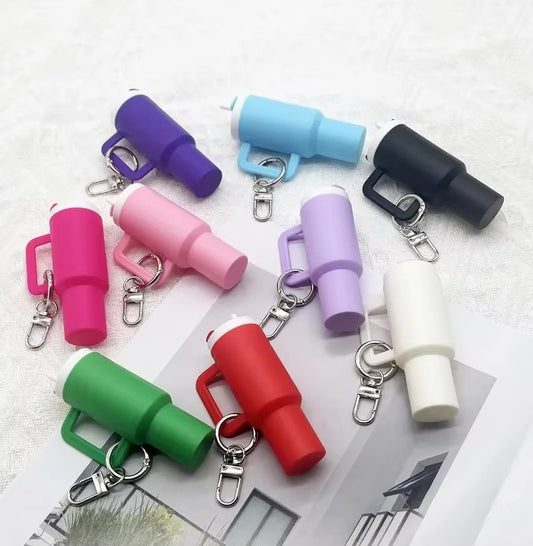 Colorful Mini Stanley Tumbler Key Chain – Cute Miniature Tumbler Charm For Handbags, Backpacks & Car Keys – Portable Stanley Cup Key Chain Accessory -Random Color | Key Chain | Stanley Key Chain