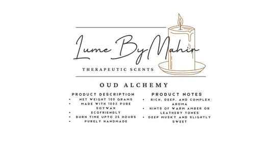 Oud Alchemy Candle | Every Flicker Tells A Tale – Handmade Amber & Musk Soy Wax Candle - 100gram