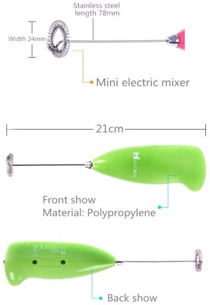 Electric Egg Beater Milk Drink Coffee Whisk Mixer Foamer Mini Handle Stirrer Practical Cooking Tool Kitchen Mini Whisk(Random Color)