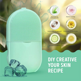 Silicone Cleansing Ice Lattice | Ice Roller Facial Massage | Ice Cube Roller With Scrub - Random Color