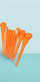 10 Pcs Professional Makeup Brush Set – Face, Eyes & Lips | Concealer, Blush, Eyeshadow, Highlighter | Orange & Green Colors