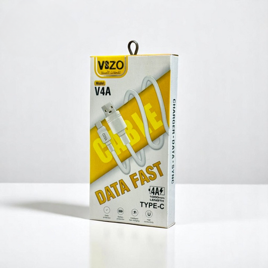 V4A Type-C Fast Charging Cable | Type-C Charging Cable | Fast Charging Cable | Type-C Cable | V4A Cable For Mobile Phone
